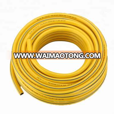 Yellow PVC RUBBER Gas Hose with color lines